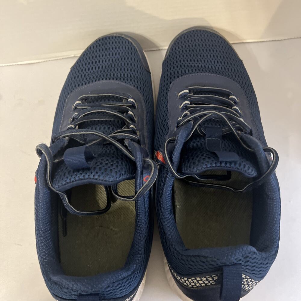 OrthoFeet 616 Edgewater Mens Size 12 (2E) Wide Shoes Navy Blue Stretch Walking - Picture 7 of 11